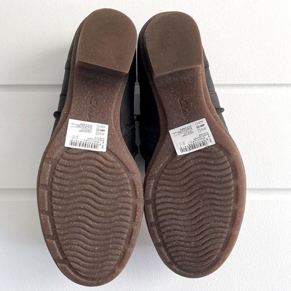 Clarks Women's Sashlin Aleta Ankle Zip Bootie In Black Leather Suede Size 10 NEW - Picture 11 of 14